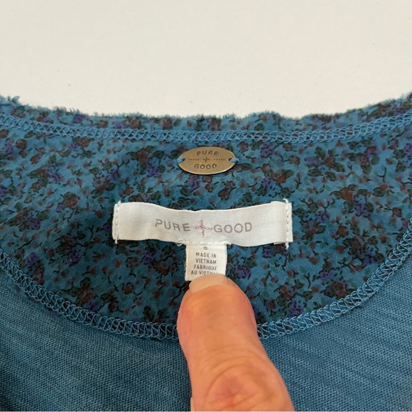 Anthropologie Pure + Good blue Tank top size small - Picture 8 of 8